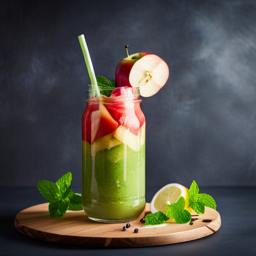 rezept für hausgemachten Smoothie mit Apfel und Banane 90182