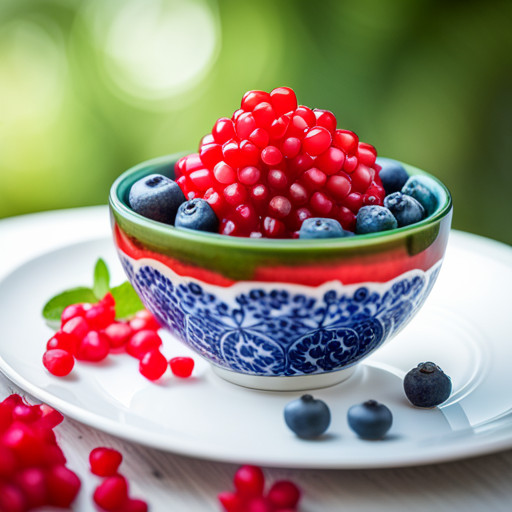 Delicious Pomegranate and blueberry dish 93130